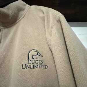 DUCKS UNLIMITED TAN 2X FLEECE ZIP UP